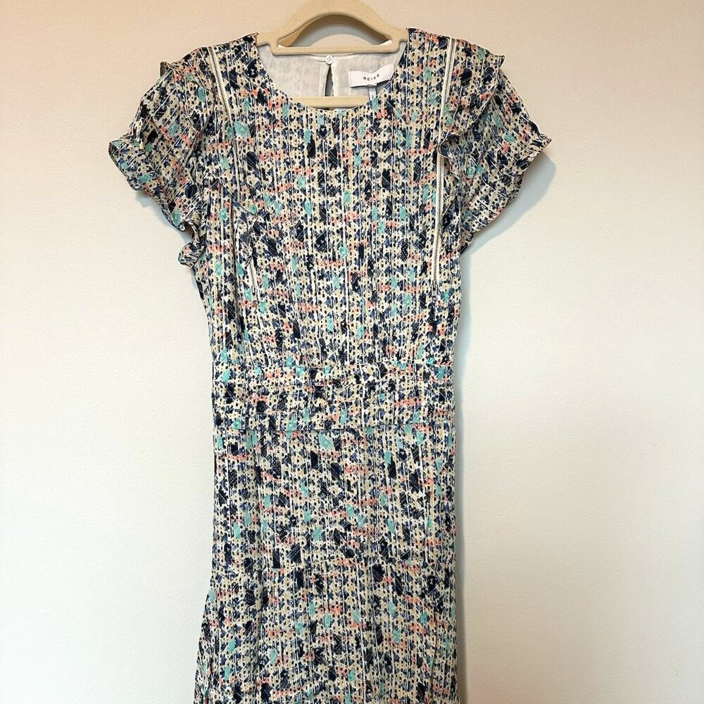 NWT Reiss Bethan Printed Belted Dress Size 8
